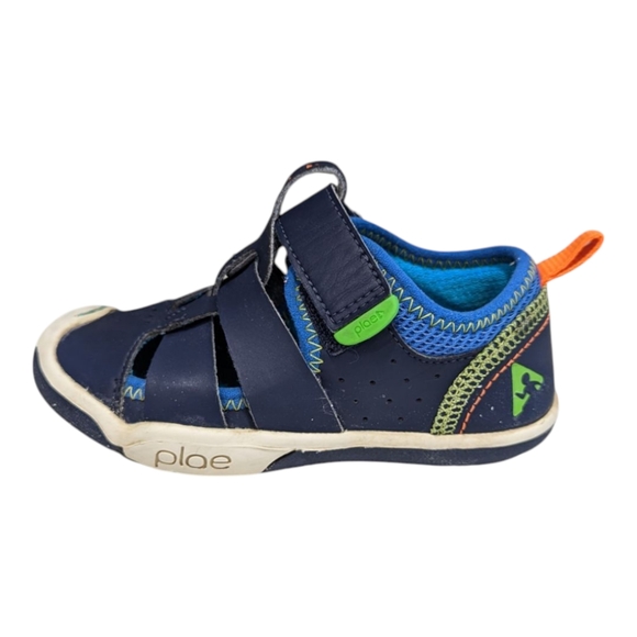Plae Sam 2.0 Fisherman Sandal Blue Green Colorful Little Boy Toddler Size 8.5 - Picture 1 of 10